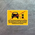  Vinilo Adhesivo de Seguridad: Prohibido el Acceso de Coches Eléctricos en Garajes por Riesgo de Incendio 09798
