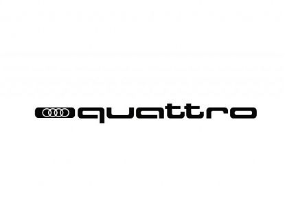  Adhesivo de Vinilo AUDI QUATTRO - Fabricado en España - Vinilo de Corte Profesional para Decoración Automotriz 07439