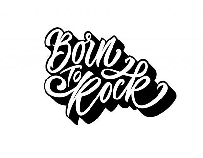  Born to Rock - Vinilo decorativo para pegar en todo tipo de superficies lisas 06817