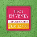  Cartel adhesivo aditable impreso sobre vinilo PISO EN VENTA 07621