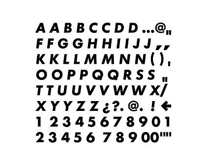  Vinilo con letras adhesivas para componer tus propias frases, textos y palabras 04755