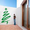  Vinilo Decorativo Tema Navidad - Christmas  Árbol de Navidad Boceto 0804