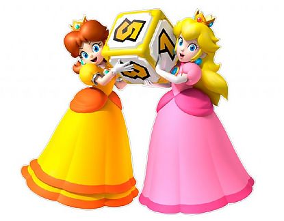  Pegatina pared Mario Bros Peach & Daisy 02295