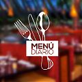  Vinilo especial restaurantes y bares para anunciar el Menú Diario 04990