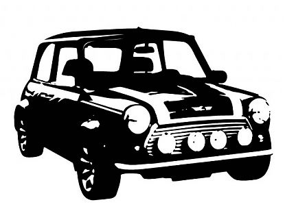  Vinilo Adhesivo Mini Cooper Clásico - a donde comprar vinilos decorativos 02623