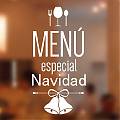  Vinilo para Restaurantes y Bares Menú Espacial Navidad | Vinilos Decorativos para Cafeterías y Frases Originales 04764