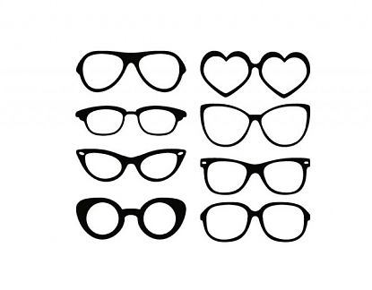  Kit de ocho vinilos decorativos para ópticas Set de gafas 05967
