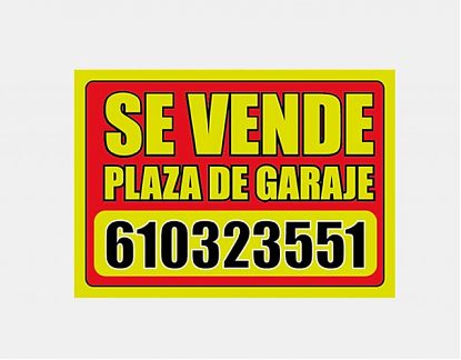  Cartel se vende plaza de garaje impreso sobre vinilo adhesivo  05284