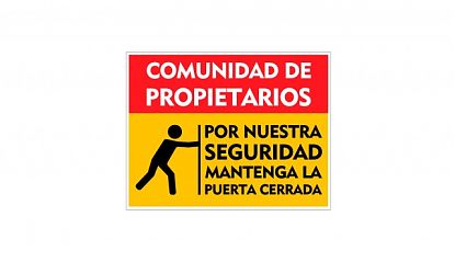  Vinilo Adhesivo Informativo: Seguridad y Comodidad para Comunidades de Propietarios 09388