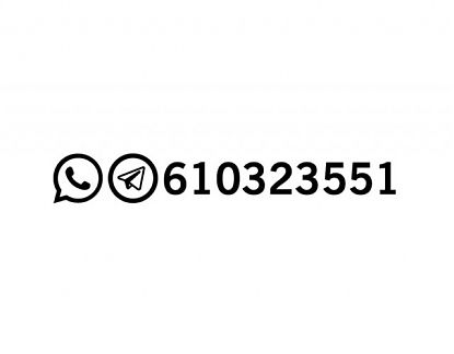  TELEGRAM + WHATSAPP - Vinilo decorativo personalizado con tu número de TELEGRAM + WHATSAPP 07588