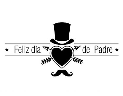 Vinilo Escaparate Con Corazón Día del Padre en Oferta · Para Cristal · Fabricado en España 03355