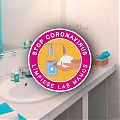  CORONAVIRUS - Vinilo adhesivo especial baños - lavabos 