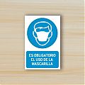  Vinilos adhesivos de alta adherencia USO OBLIGATORIO DE MASCARILLA - Adhesivo/cartel uso mascarilla obligatoria 08139