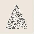  Vinilo decorativo navideño Árbol de Navidad Fantasía 05484