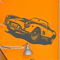  Vinilo Decorativo con la Silueta de un Ferrari Clásico 08818