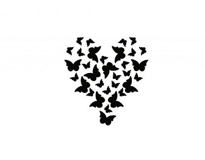  Vinilo decorativo corazón con mariposas para decorar todo tipo de superficies lisas 06280