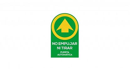  Vinilo Adhesivo Informativo para Puertas Automáticas 09329