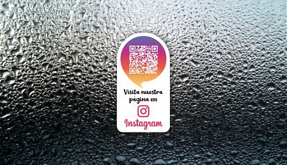  Vinilo adhesivo VISITA NUESTRA PÁGINA EN INSTAGRAM con CÓDIGO QR - Pegatinas Instagram - Adhesivo Cuenta Instagram 08199