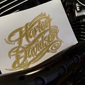 Vinilo con un logotipo de Harley Davidson. Trabajo de chinos!!!