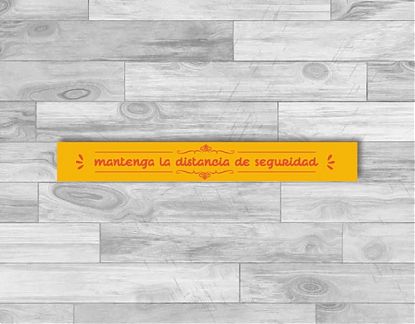  Vinilos para suelos antideslizantes coronavirus MANTENGA LA DISTANCIA DE SEGURIDAD 06929