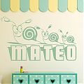  Adhesivos con nombres infantiles personalizados - vinilos decorativos para dormitorios de niños 04944
