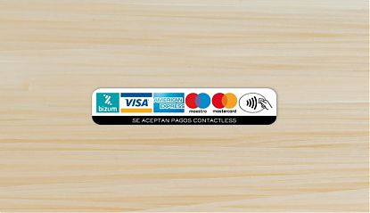  Adhesivo impreso sobre vinilo pago con tarjeta y contactless - Sticker, pegatinas, adhesivos pago con tarjeta 08173