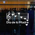  Vinilo Día de la Madre especial escaparates Notas musicales con corazones 05688
