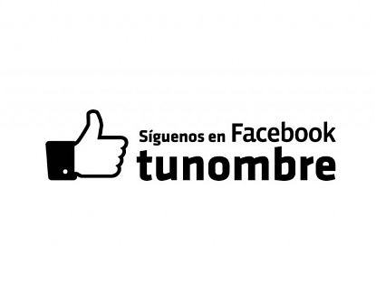 Vinilo Síguenos en Facebook - QR y Usuario Personalizado - Medidas a Elegir - Envío en 48h - 05472