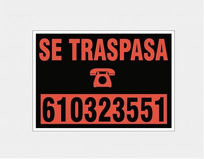  Pegatina impresa sobre vinilo adhesivo cartel se traspasa 05289