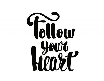  Vinilos decorativo paredes de texto follow your heart 05721