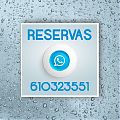  Vinilo adhesivo personalizado RESERVA RESTAURANTES con número de teléfono -  WhatsApp 07743