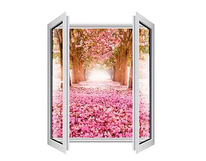 Vinilo ventanas abiertas con paisajes de ensueño 04482
