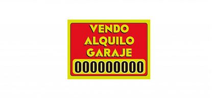  Vinilo Adhesivo “VENDO ALQUILO GARAJE”: Tu Anuncio Visible 24/7 con Aspecto Profesional 09473