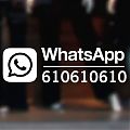  Vinilo WhatsApp para Negocio - QR y Número Personalizado - Corte por Plóter - Fabricado en España - 04776