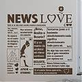  Vinilo adhesivo romántico de texto para la decoración de paredes News Love 04857