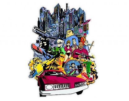  Adhesivo de vinilo Grand Theft Auto III 02334