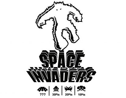  Vinilo decorativo de pared Space Invaders - vinilos decorativos gamer, vinilos decorativos habitación juvenil, vinilos decorativos juveniles 04915