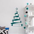  Vinilo decorativo con un árbol navideño minimalista 06186