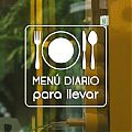  MENÚ DIARIO PARA LLEVAR - Vinilo decorativo para bares, restaurantes y cafeterías 06436