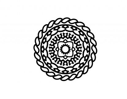  Mandala hindú en vinilo adhesivo de corte 05935