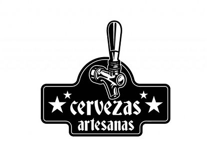  CERVEZAS ARTESANAS - Vinilo decorativo especial bares, cervecerías y negocios de hostelería 06629