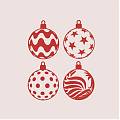  Bolas de Navidad en vinilo adhesivo para la mejor decoración navideña 05489