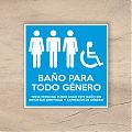 Vinilo Señalización Baño Mixto - Corte por Plóter - Apto para Pared, Puerta o Cristal - Medidas Personalizadas - Fabricado en España - 07936