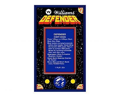  Impresiones en vinilo vídeo juegos Defender Instrucciones 03957