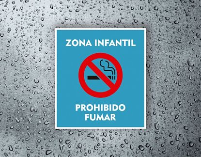  Vinilo adhesivo ZONA INFANTIL - PROHIBIDO FUMAR 07217