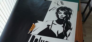 Un precioso vinilo decorativo para peluquerías