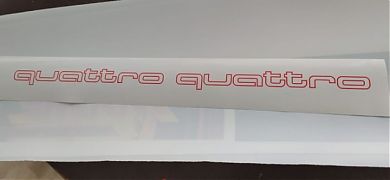 Nuevos vinilos adhesivos troquelados AUDI QUATTRO para decorar tu automóvil