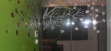 Decoración de pasillos con vinilos. Trabajos personalizados de EBREVINIL