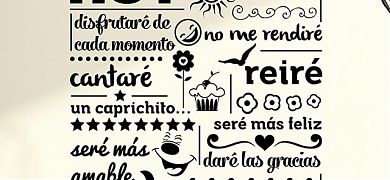 Textos, frases y palabras en vinilo adhesivo como la mejor herramienta en decoración de interiores