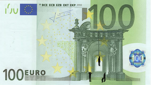  banknote bombing &hearts; 100 euro banknote